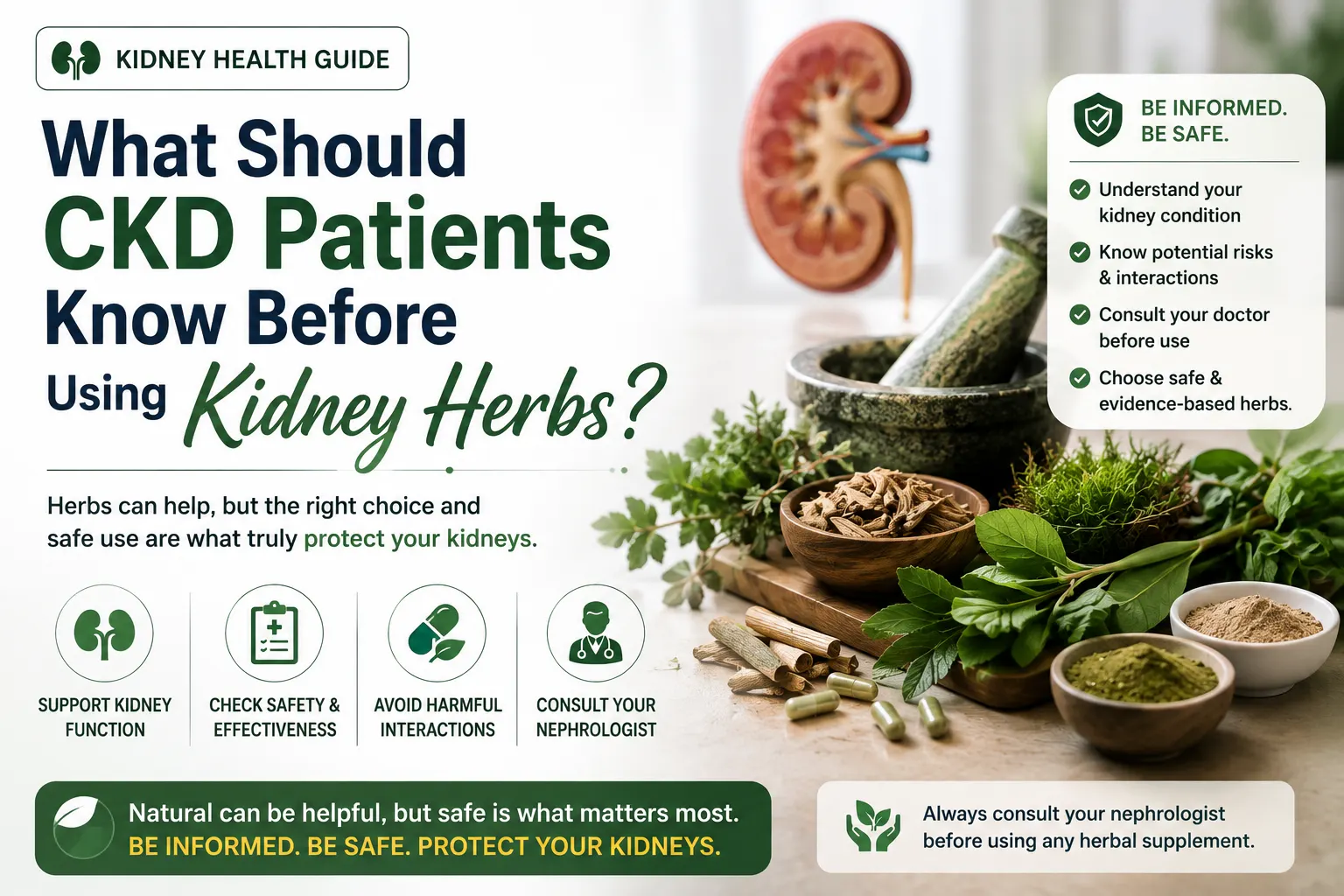 What Should CKD Patients Know Before Using Kidney Herbs?